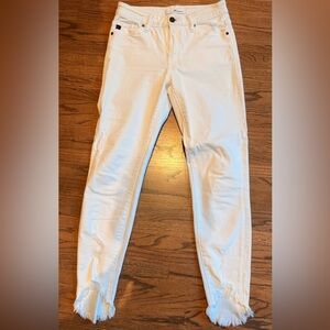 KanCan Cream Buttoned Jeans
